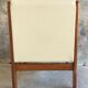 White armchair with armrests - varnished pine structure