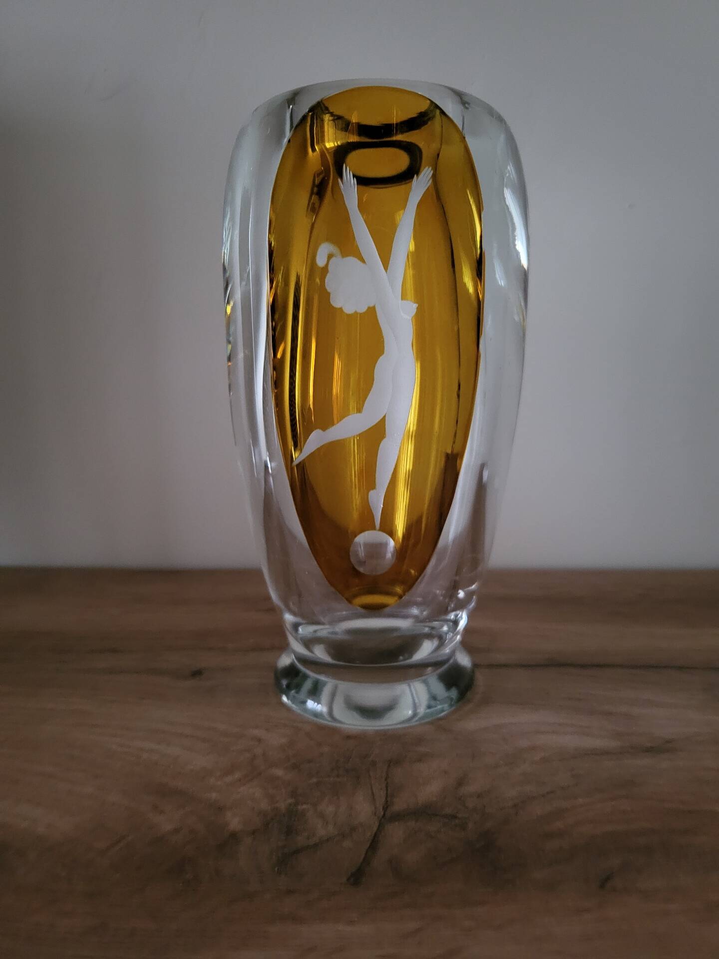 Decorative glass vase Art Deco Woman