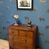 Antique Bow front chest of drawers