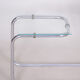 unusual bauhaus style chrome étagère, flower stand, glass, czechia, 1930s