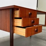 Mid-century modern teak desk by Asko Finland, 1960s.