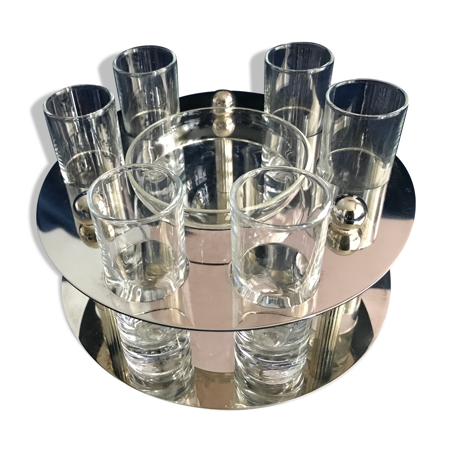 Vintage caviar and vodka service