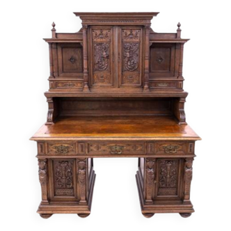 Antique Renaissance style desk, France, circa 1880.