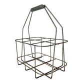 Vintage metal bottle holder -Caddie