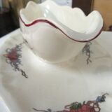 Sarreguemines earthenware gravy boat - OBERNAI
