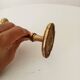 Pair of antique Louis XVI style solid bronze door handles