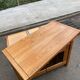 Glass-fronted Scandinavian oak sideboard from the 1980s.