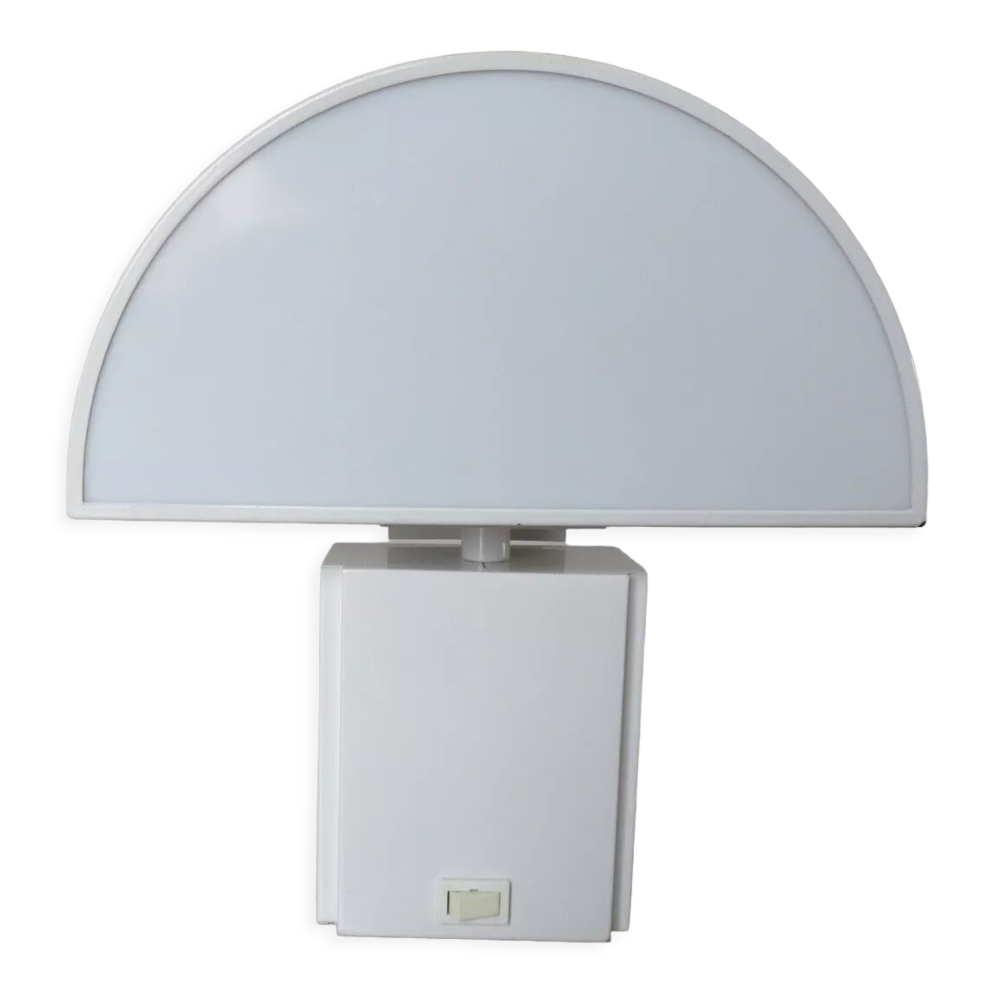 Wall lamp Guzzini "olympus" white lacquered metal and perspex Italy 1970