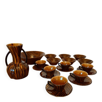 Sarreguemines Domino service, 1960s - 20 pieces