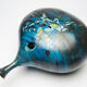 Large blue vase with ceramic rider by Jean de Lespinasse