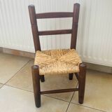 Provençal straw chair with braces, mid-20th century, for children