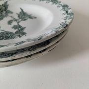 4 assiettes terre de fer A. Lebacqz & M. Bouchart modèle Richelieu