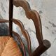 Paire de fauteuils rustique en chêne