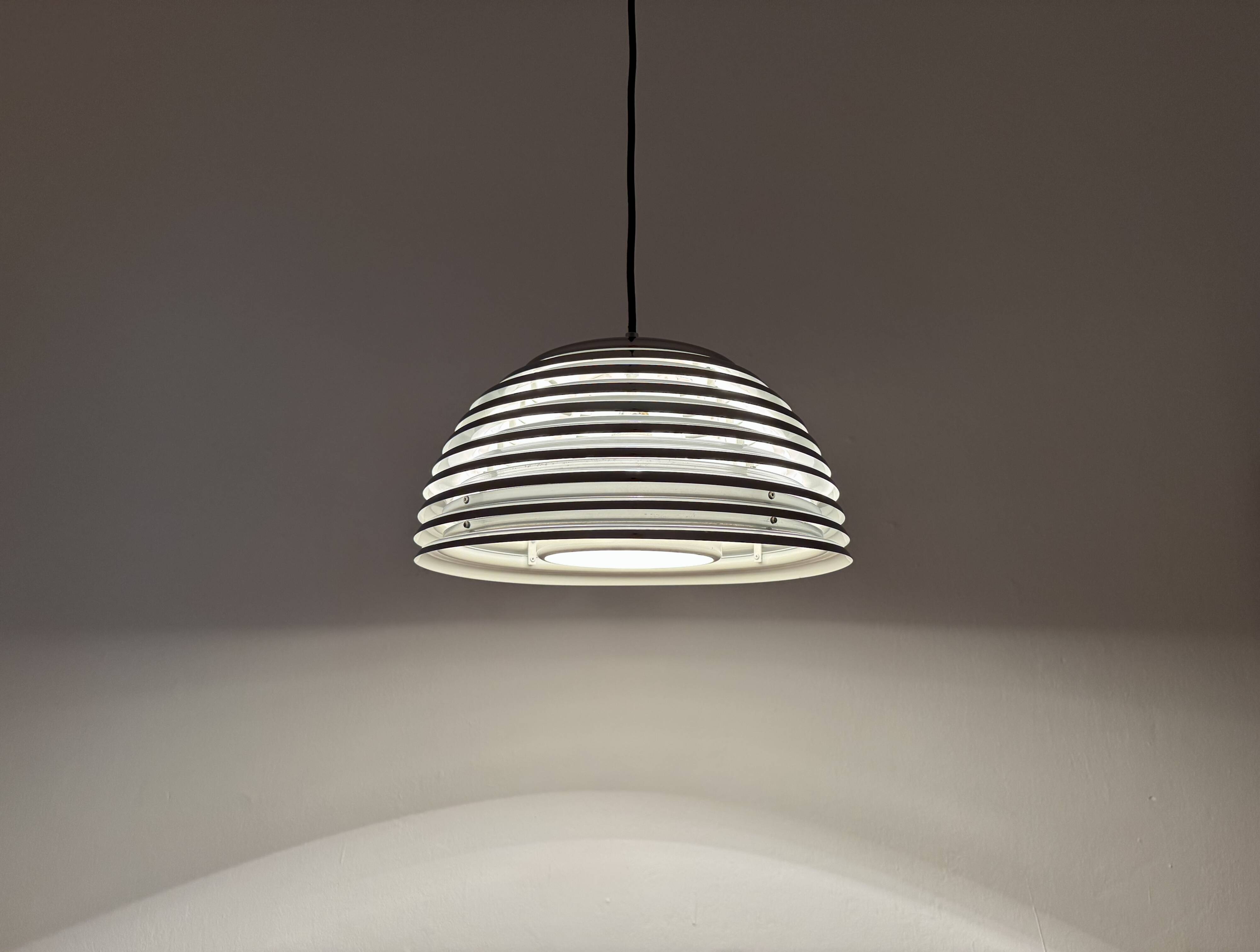 Chromed 1970s Pendant Lamp by Kazuo Motozawa for Staff