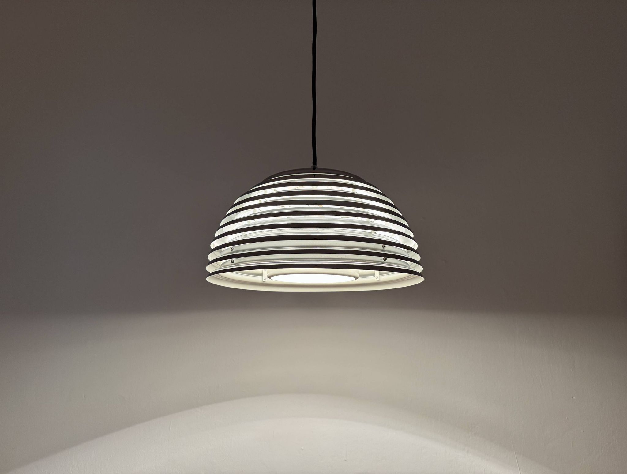 Chromed 1970s Pendant Lamp by Kazuo Motozawa for Staff