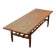 Topform Dutch Design Rosewood Coffee Table with Leather Magazine Holder 60s