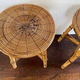 Vintage rattan stools