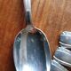 set of 6 small art deco spoons in silver metal
