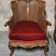 Paire de fauteuils en bois et rotin, style Louis XV