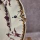 Antique English plate Clarendon P.b.&s – decoration of mauve birds & flowers – Oriental Ivory