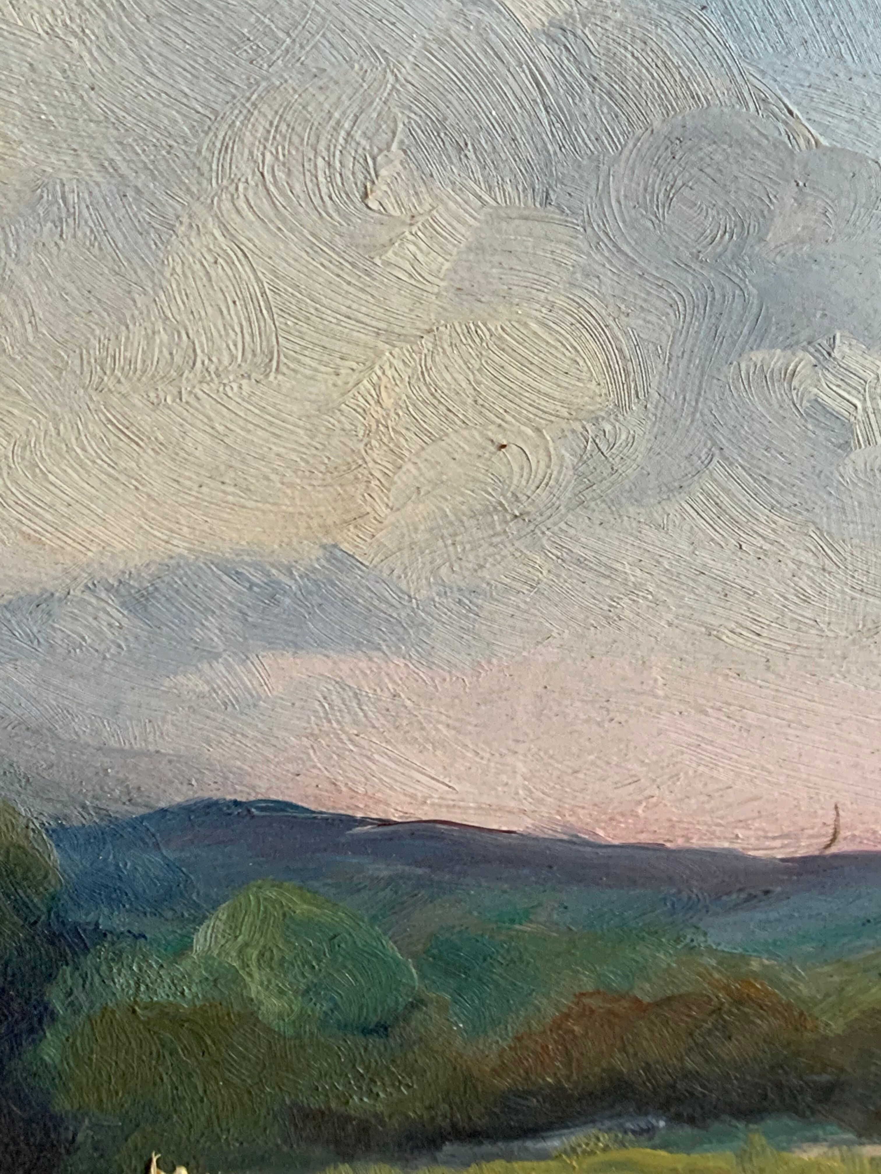 Framed wood painting