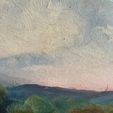 Framed wood painting