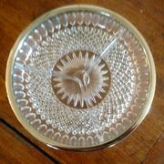 Dishes and ramekins chiseled glass and silver metal