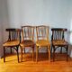 4 mismatched vintage bistro chairs
