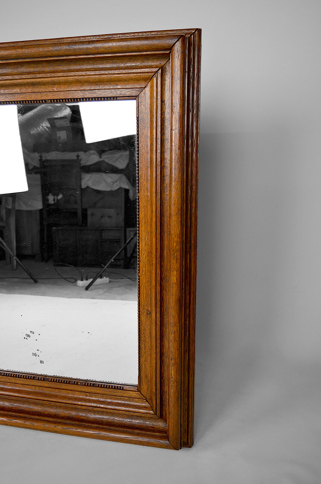 Napoleon III mirror in molded oak, France, circa 1860