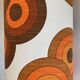 Supertone table lamp - orange opaline and vintage fabric