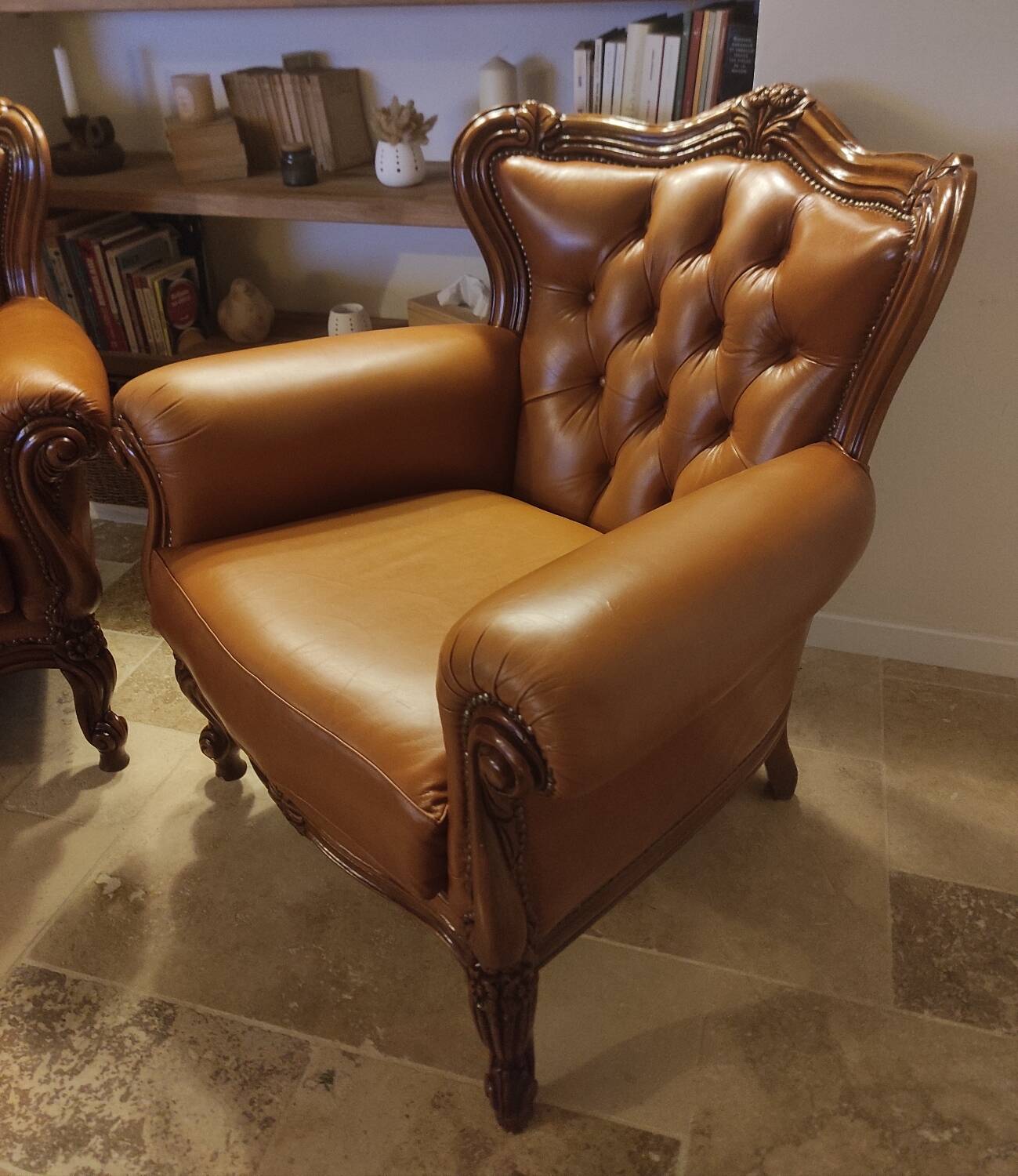 Pair of baroque armchairs