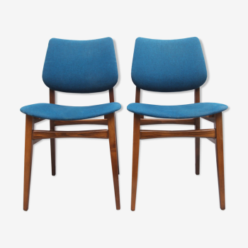 2 chairs 1960s in blue