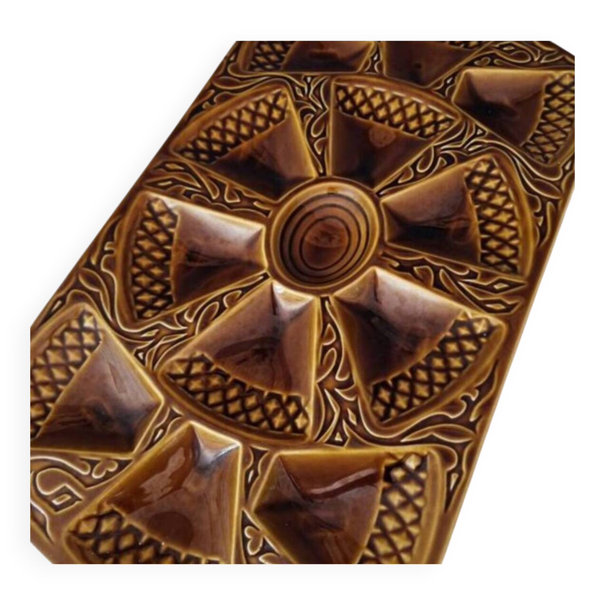 Oyster plate Digoin Sarguemines