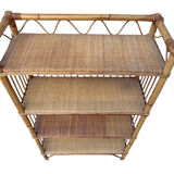 1960s rattan shelf from France