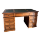 Minister Louis-Philippe's desk in solid cherry wood and leather.