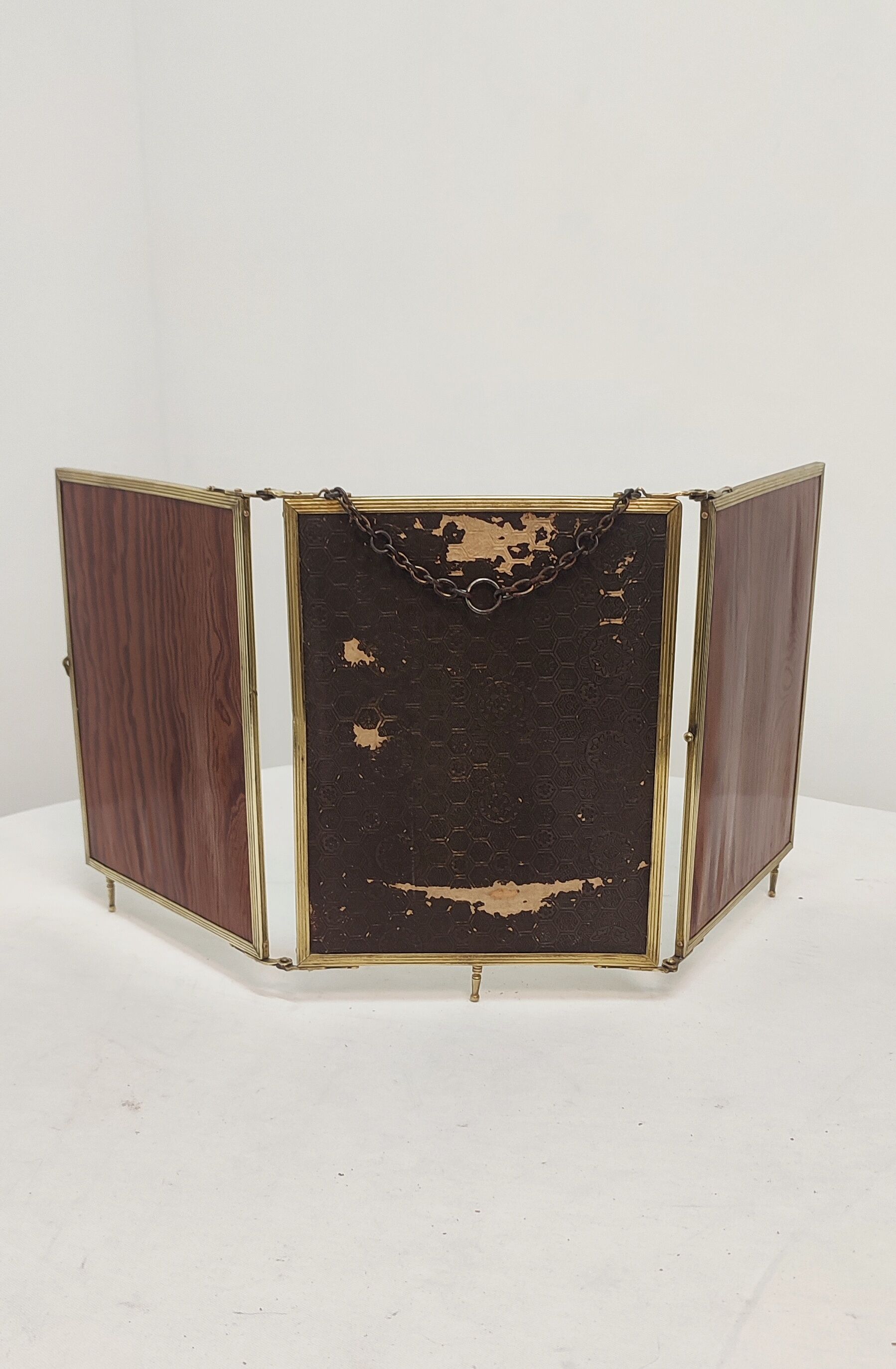 Folding mirror triptych. France 1920s 68x30cm