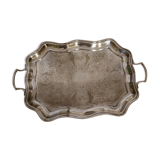 Large english silver metal tray