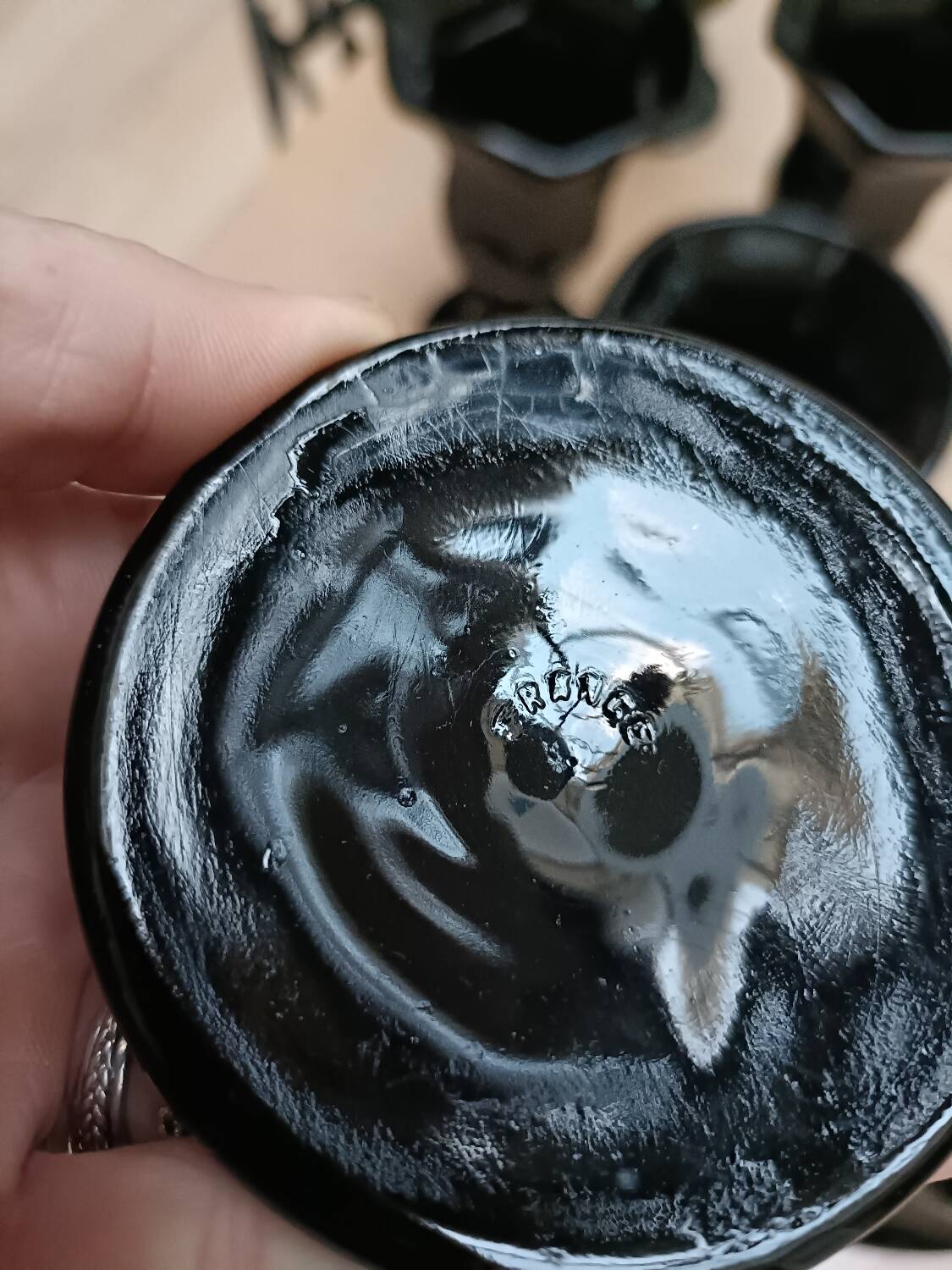 Black ice cream cups