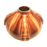 Vase boule Art Déco marque Elgé céramique vernissée couleur brune beige  1ère moitié du XXème
