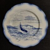 Sarreguemines earthenware plate with Marine decor late 19th century early 20th century