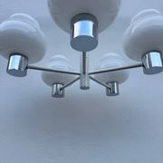 Lustre Space Age opaline chrome années 70