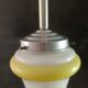 suspension  opaline blanche et jaune | space age - art déco 1950