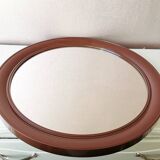 Round brown mirror plastic 80 years diameter 35cm
