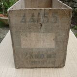 Old crate has plums wood