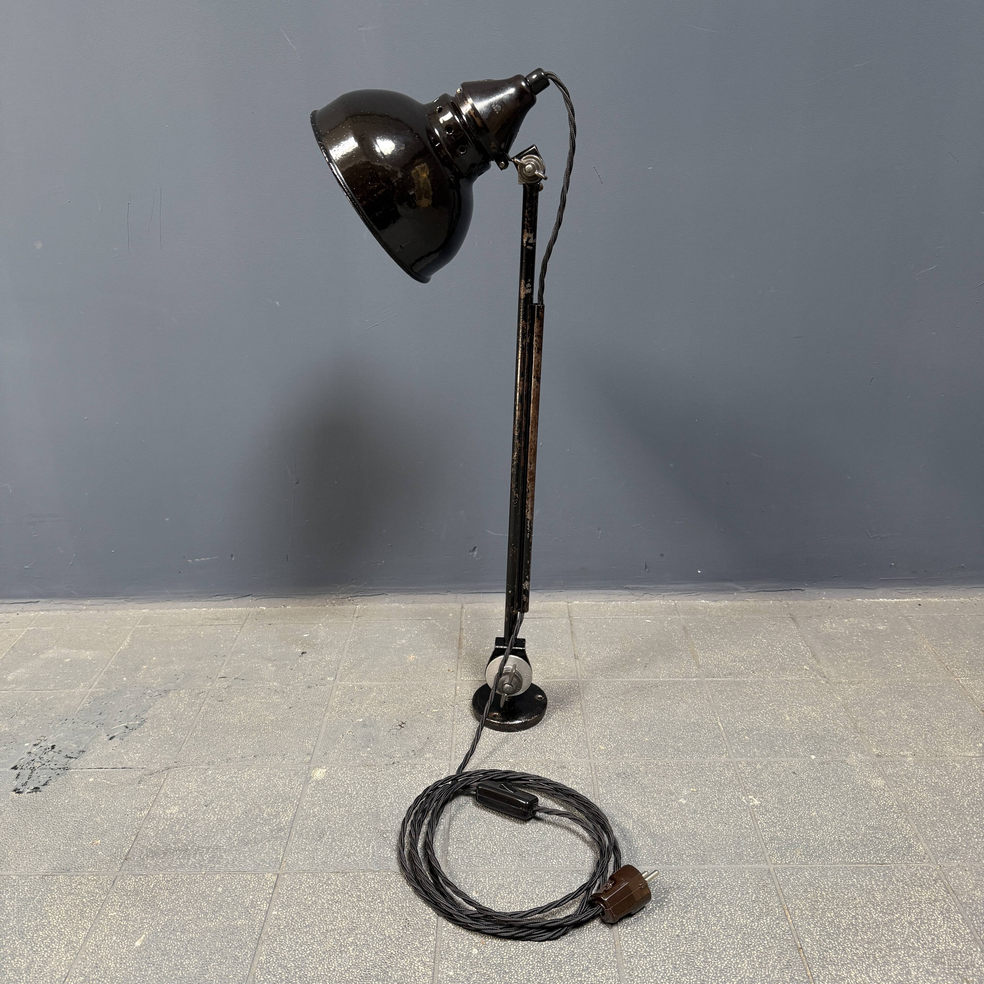 Early Rademacher wall lamp with large enamel shade