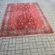 Rug carpet 70s mid century czechoslovakia red 206cm x 300cm