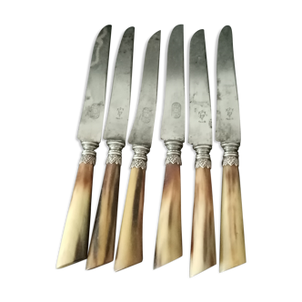 Suite of 6 old TD table knives
