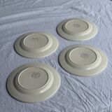 Lot de 4 petites assiettes à dessert blanches vintage D21