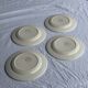 Set of 4 small vintage white dessert plates D21