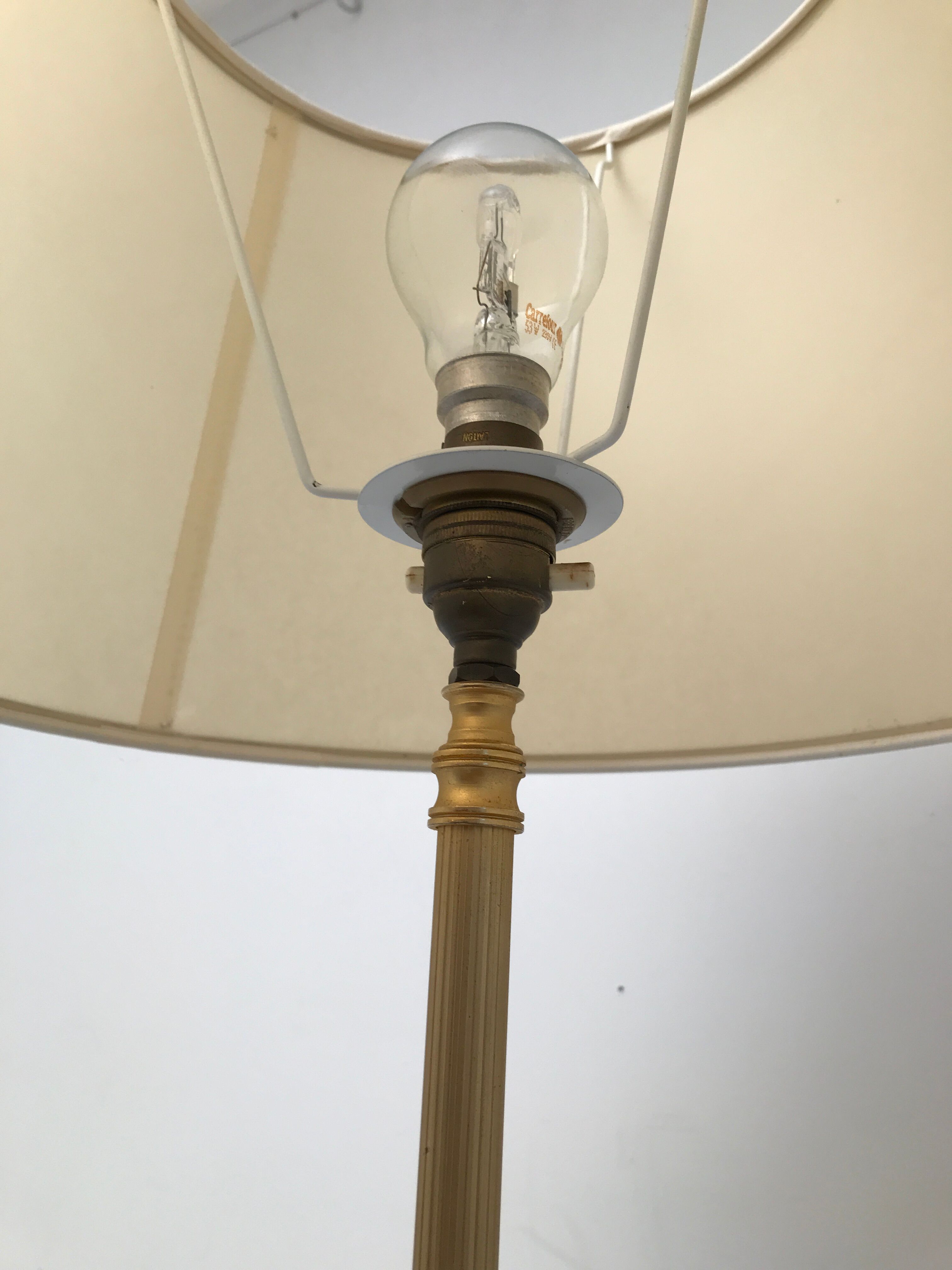 Vintage golden brass lamp anne 50
